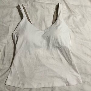 White lululemon align tank top long size 6